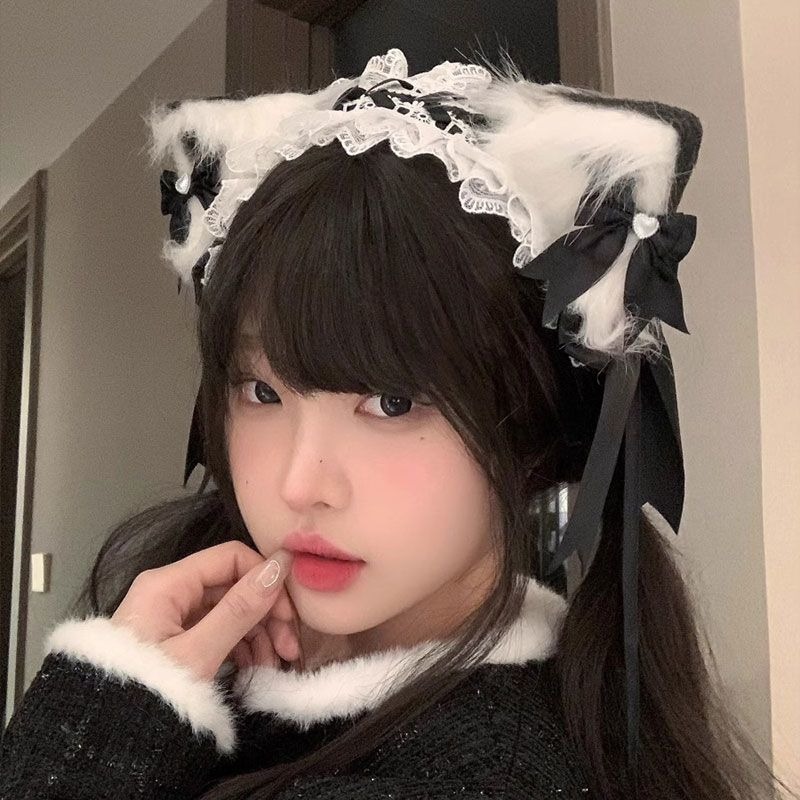 二次元ロリータカチューシャカチューシャ女性猫耳ヘアピンコスプレコミック展示ロリータメイドカチューシャ頭飾り|undefined