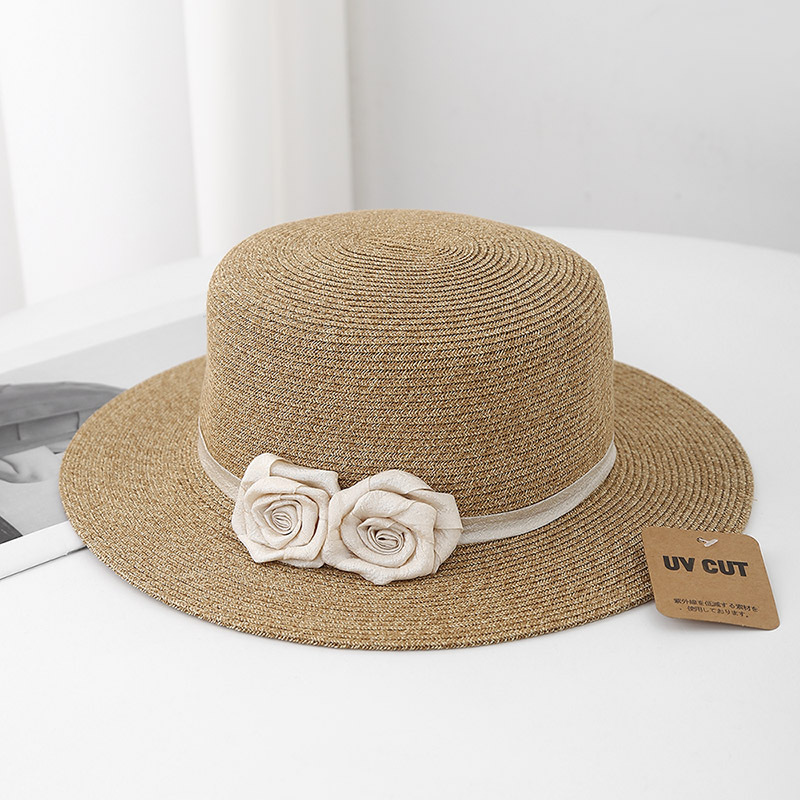 Women's Casual Style Basic Solid Color Big Eaves Straw Hat display picture 4