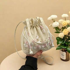 新しい人気の中国風刺繍人気のキャンバスバッグ女性のためのホットセールシングルショルダークロスボディポータブルファッション多用途インカジュアルトレンド