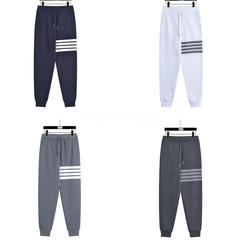 Men's and Women's Same Style Sweatpants, Couple's Casual Fashion Sports Four-Bar Brand Bootcut Long Pants, Loose Fit