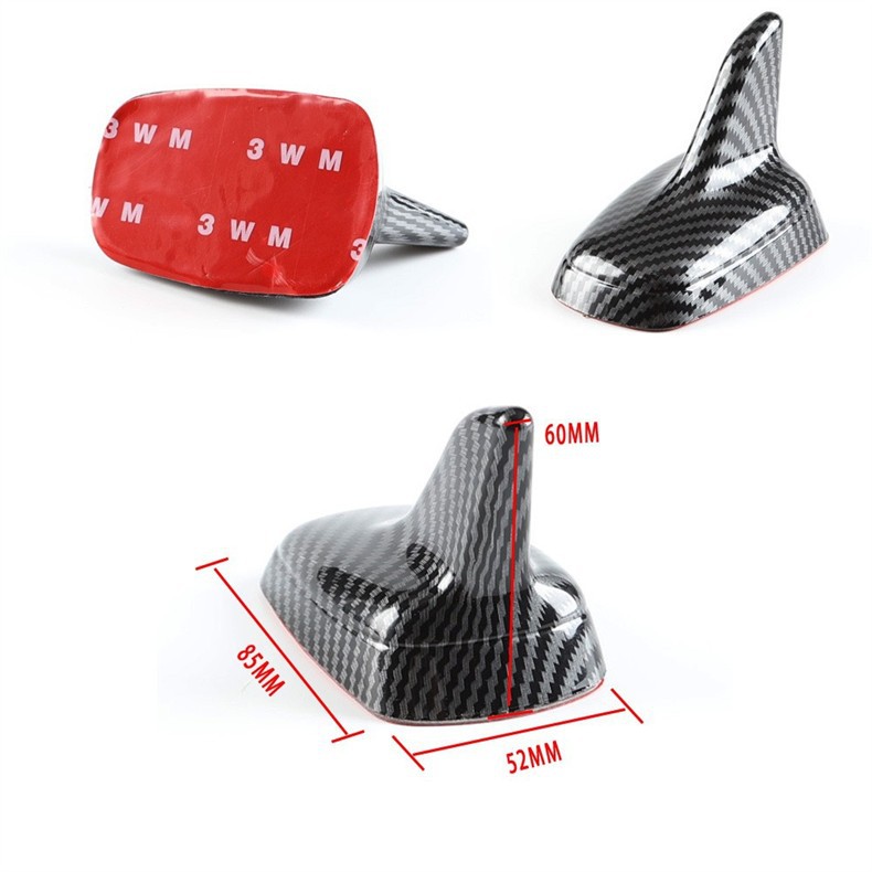 Cross-border car decoration carbon fiber pattern antenna, universal modification shark fin antenna, wireless roof spoiler antenna
