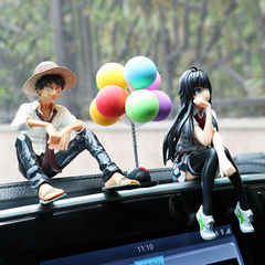 Snow Nami Luffy Creative Car Model Cartoon Anime Figure Car Center Console Decoration Cute Girl Special Edition In-Car Ornament