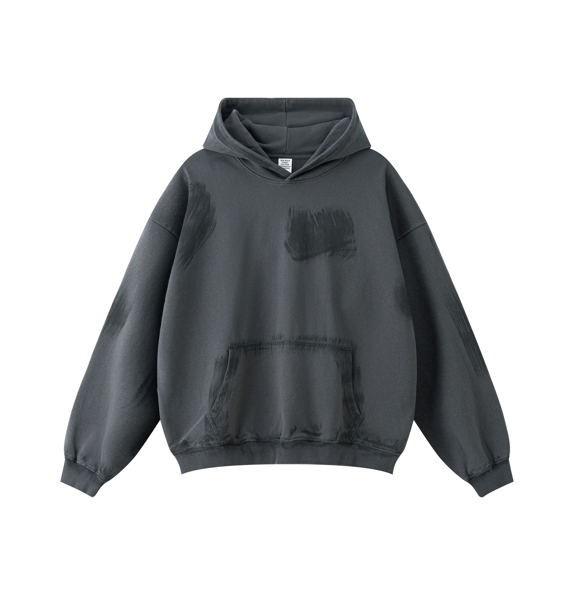 Sweat à capuche homme style urbain délavé coupe ample_voghion.com