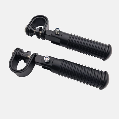 Harley modified pedals, foldable aluminum alloy anti-slip footrests, press-on pedal brackets, modified foldable footboards (Motorcycle pedals) - black-5003