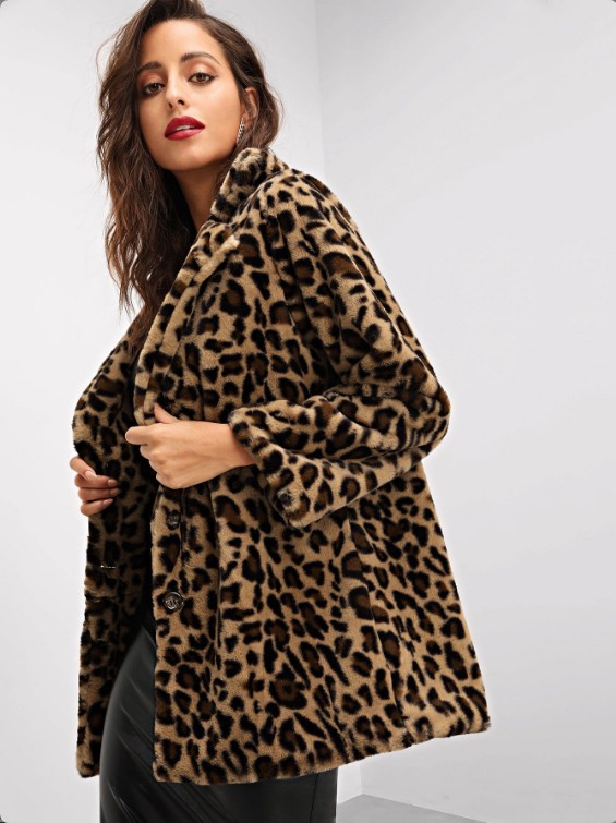 leopard brown loose coat nihaostyles wholesale clothes NSGXY87222