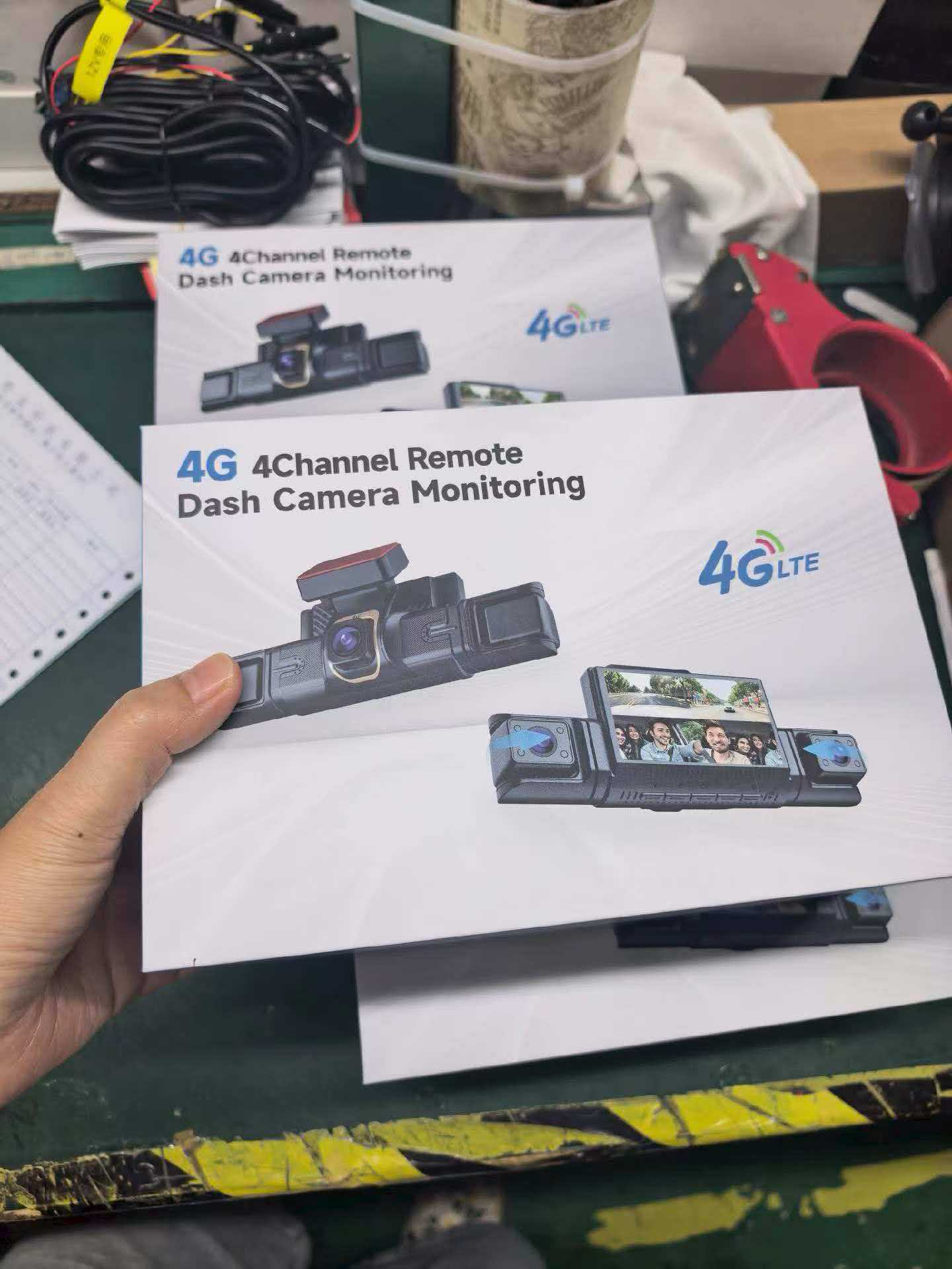 4G Remote Monitoring Quad-Camera 3inch Dash Cam with ADAS Blind Spot Warning and Fatigue Driving Sentry Mode