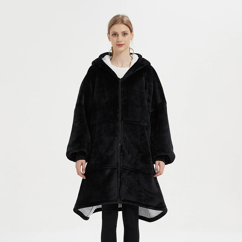 Flannel pijama with hood for beloved, Amazon, increased thickness, plus size, 2023 collection