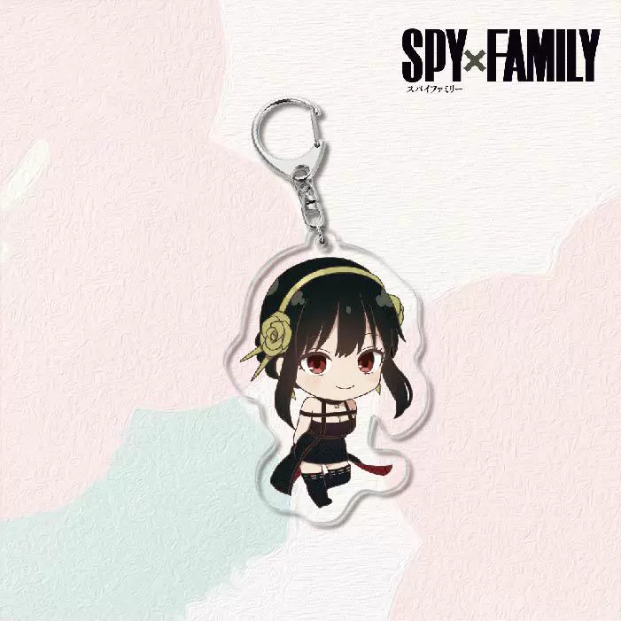 Акриловый брелок для ключей (SPY×FAMILY) — двусторонняя миниатюрная подвеска, полупрозрачная двусторонняя печать