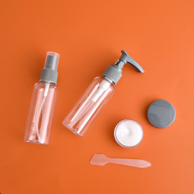 ポータブルトラベルボトルセット プッシュ式化粧品・スキンケア用品 フェイスクリーム・水乳液サンプル 空ボトル スプレーボトル|undefined