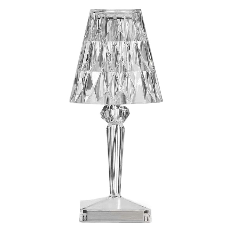 Lámpara de mesa nórdica de cristal creativo USB transfronterizo, luz ambiental de cabecera de dormitorio, luz nocturna táctil de carga de fábrica de origen