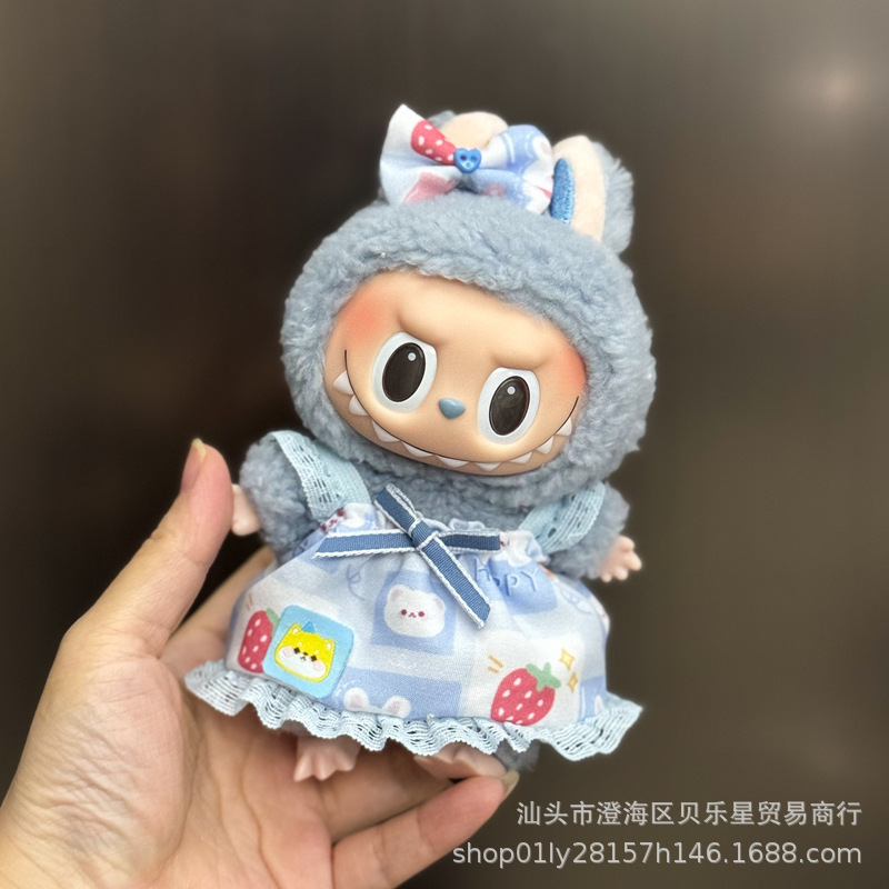卸売ラブブ labubu ベビー服 17 センチメートルペンダント第一世代と第二世代のビニールぬいぐるみ着替えスーツ|undefined