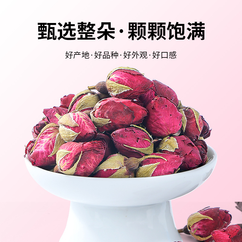 Dried Rose Flower Tea Yue Ji Hua Unsulfured Fragrant Buds for Herbal Infusion 90g quality and texture
