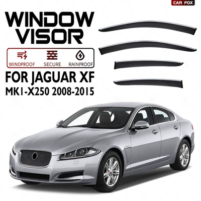 For JAGUAR XF XFL rain and rain shield JAGUAR JAGUAR XF XFL Window visor (Rain shield) - standard-packing-without-logo-jaguar-xf-mk1-x250-2008-2015-plexiglass-with-bright-strips-window-rain-shield
