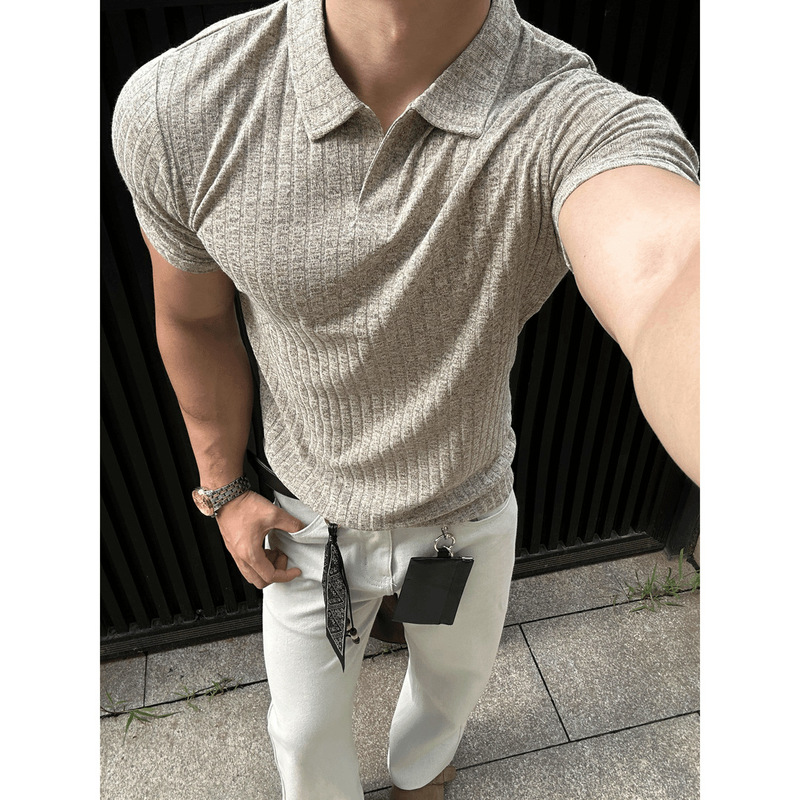 Old money style polo seagull collar t-shirt, short-sleeved men's summer thin breathable regular shoulder men's clothing, American retro polo Old money style polo seagull collar t-shirt, short-sleeved men's summer thin breathable regular shoulder men's clothing, American retro polo