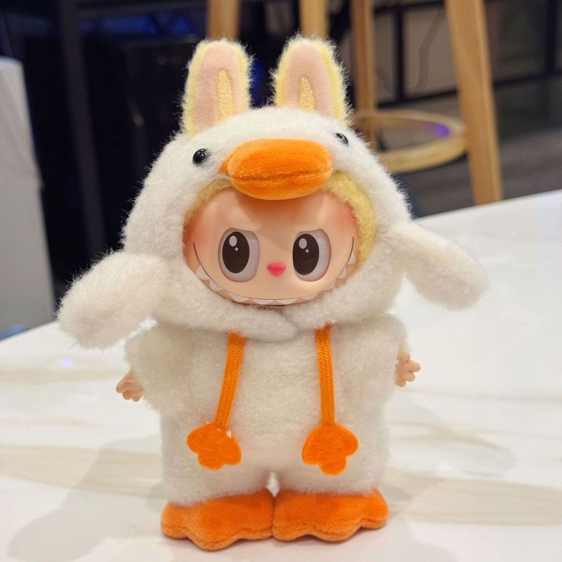 Labubu森林童话系列盲盒搪胶毛绒鸭鸭精致手办潮玩公仔玩具小黄鸭|undefined