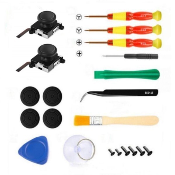 Nintendo interruptor multi-pieza destornillador mango herramienta de reparación 3D Rocker alegría-con accesorios de reparación de acogida