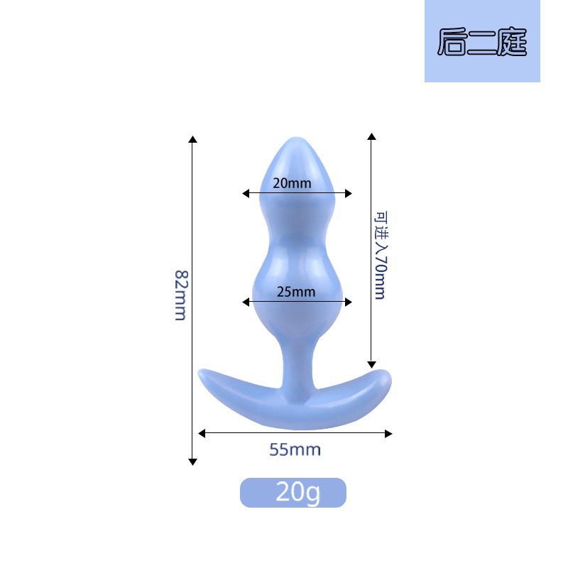 Luminous Special-Shaped Silicone Anal Plug, Gradient Glow-in-the-Dark Adult Toy — detail image 66