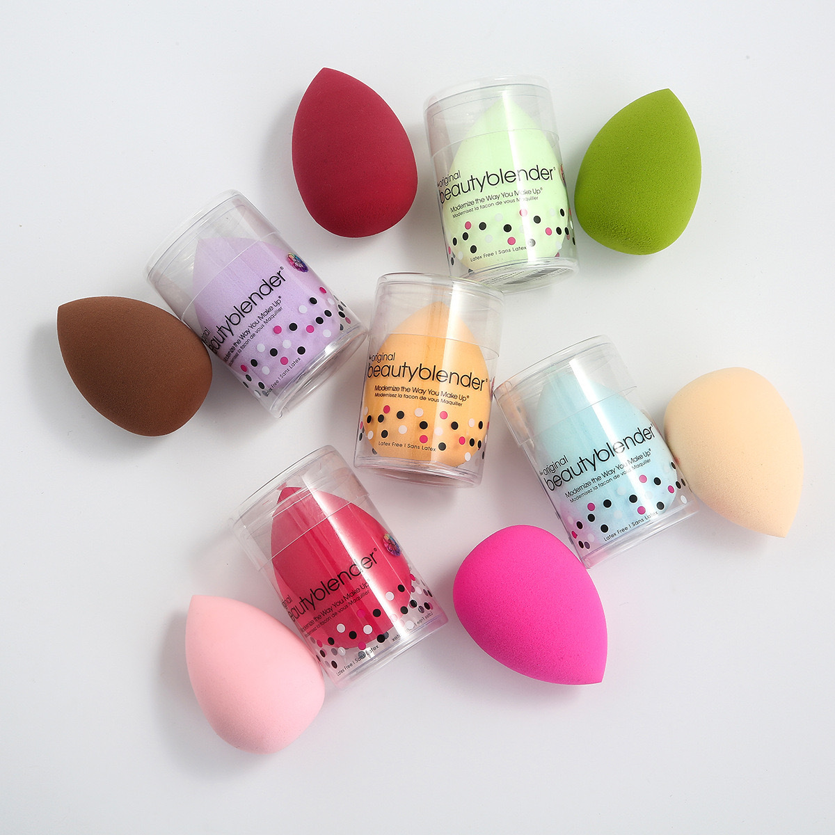 Huevo de maquillaje transfronterizo envasado independiente polvo de cojín de aire para secar y húmedo de calabaza de doble propósito goteo de maquillaje esponja de maquillaje huevo de maquillaje de color