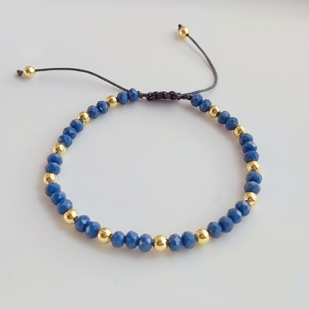 Brass Pendant Material Bracelets Classification Bohemian Multicolor Artificial Crystal Beaded Bracelets Wholesale