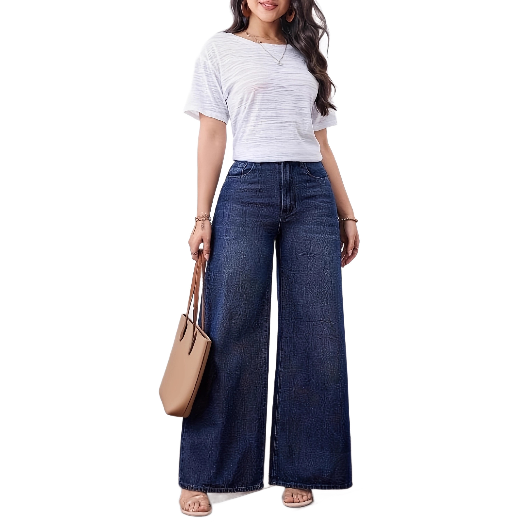 Grensoverschrijdende damesjeans met wijde pijpen, nieuwe hoge taille, losse pasvorm, gewassen Europese en Amerikaanse mode, 2026_voghion.com