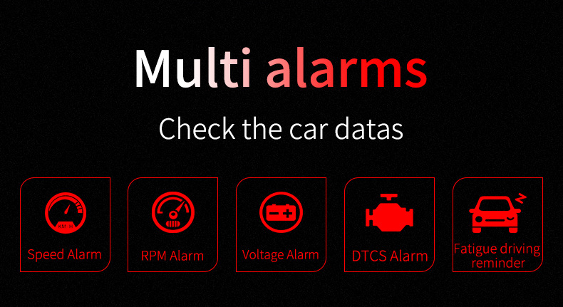Car HUD Head-Up Display GPS Overspeed Alarm Mileage Statistics Head-Up Display High-Definition Multifunctional Instrument