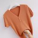 Solid Color Summer New Short-Sleeve Ice Silk Base Knit Top Slim Fit Trendy Versatile Fashion Thin Top T-Shirt for Women