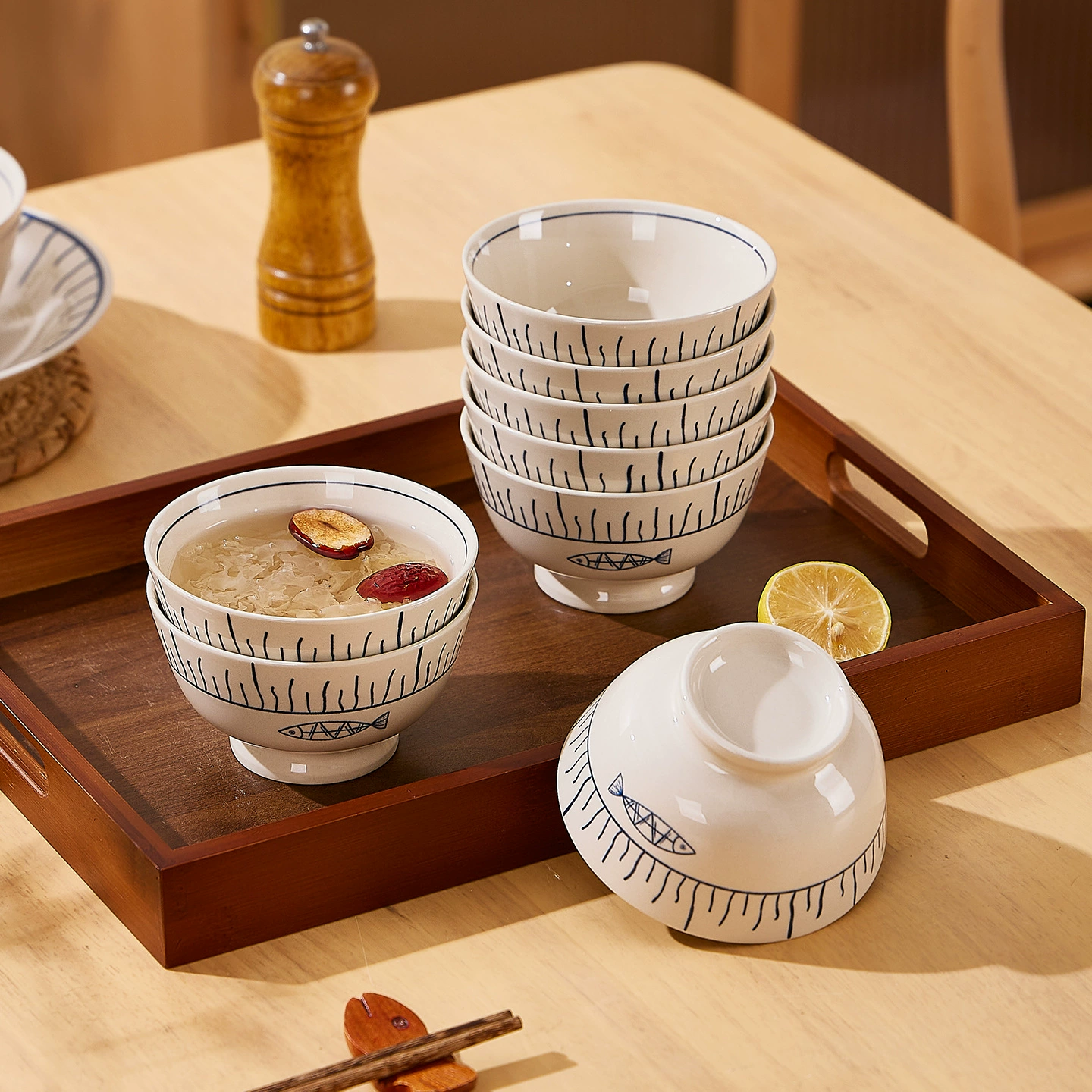 Японский керамический набор для домашнего использования, качественная посуда