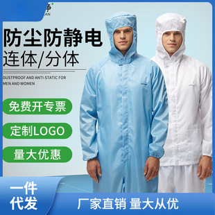 Anti-Static Clothing, Clean Clothing, Dust-Proof Clothing, Overalls, One-Piece Purification Clothing, Split Suit, Men's and Women's Dust-Proof Chain, Zenayou