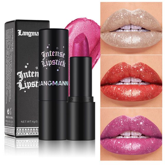 Cross-border Lip Gloss Langmanni New Color Gothic Pearlescent Lipstick Multifunctional Lip and Cheek Lipstick