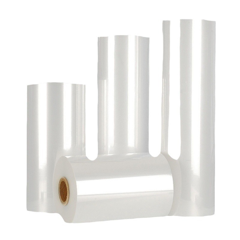 Película termorretráctil de la fábrica de película plegable suministro directo de película retráctil gruesa transparente al por mayor caja de embalaje película de sellado de plástico