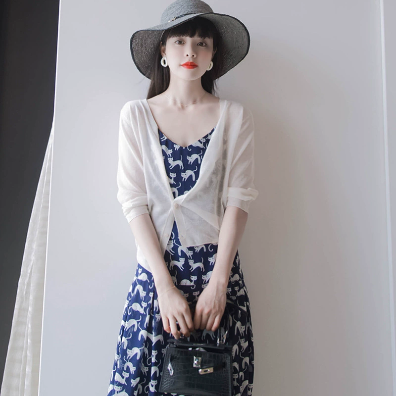 Женское платье-слинг, лето 2025, новая французская юбка первой любви, милый и нежный стиль, кардиган на бретельках, простая ниша