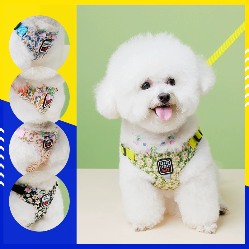 Новый маленький маргариточный жилет буксирный поводок для кошек