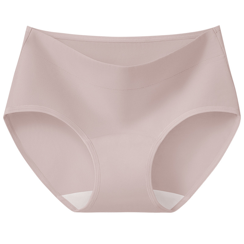 Bragas de algodón suave de cintura media, entrepierna antibacteriana, entrepierna de algodón, entrepierna más larga, abdomen de gran tamaño, caderas, calzoncillos transpirables de algodón para mujer