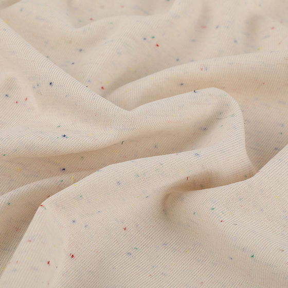 New 210g Colorful DoT Ribbed Rack Fabric Combed CoTTon KniTTed Plain STreTch Jersey BoTToming ShirT T-shirT Fabric
