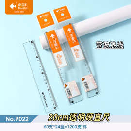 批发小鱼儿办公直尺塑料透明尺子学生绘图绘画多功能优质测量直尺