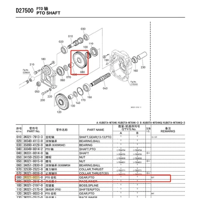 3K021-80310 Direct from – Diferensial dişli dəstləri