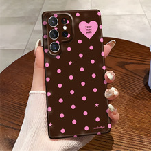 虾皮热销波点爱心手机壳三星A54菲林壳创意防摔保护套S22plus硬壳