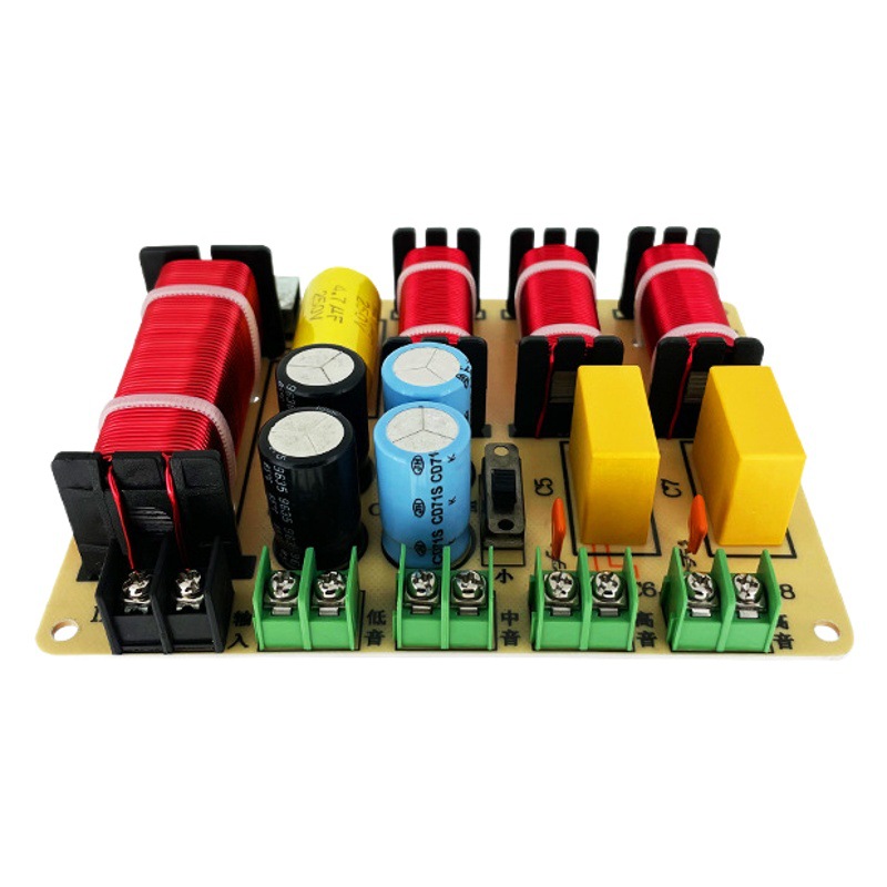 2 Alto 1 medio 1 bajo divisor de frecuencia de cuatro vías 250W de alta fidelidad de Cine En Casa Modificación de altavoces de audio divisor de frecuencia