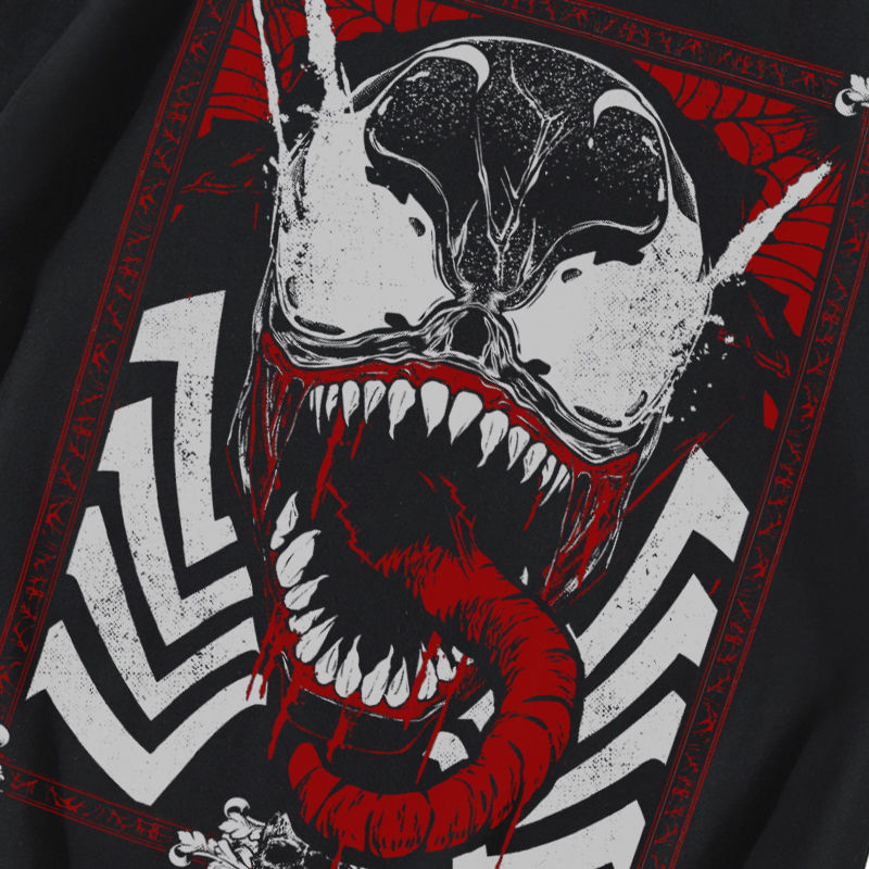 Venom Joint T-shirt Men's Short-sleeved 2024 New Marvel villain Peripheral Clothes Trendy Brand Fashionable Summer T-shirt