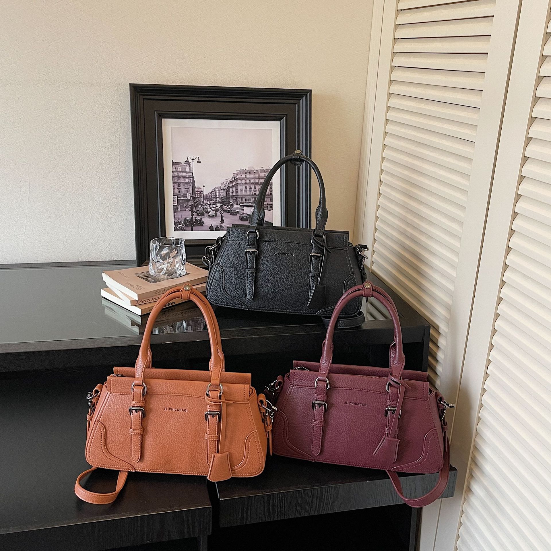 Bolsa de mano estampada litchi europea y americana 2026 verano nuevo estilo ligero de lujo nicho sensación diaria de hombro mochila image 5