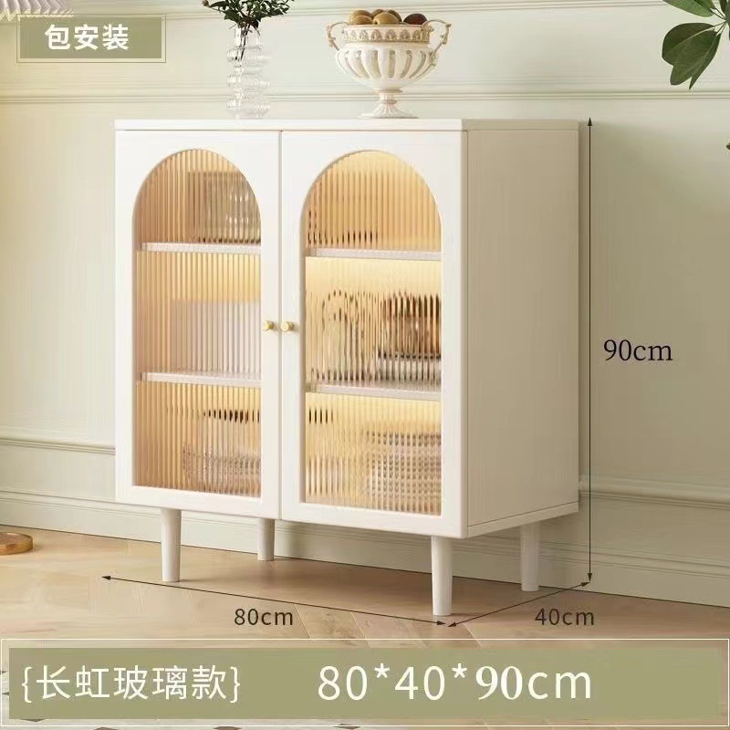 餐边柜法式简约现代藤编储物柜子家用餐厅茶水柜厨房收纳橱柜边柜|undefined