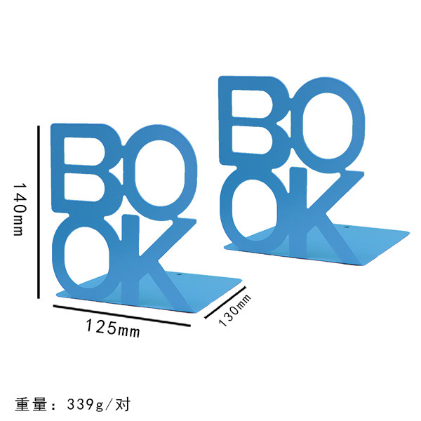 Libro de metal con forma hueca, estante de almacenamiento de libros para estudiantes creativos, libro de oficina de escritorio, personalización al por mayor de soportes para libros