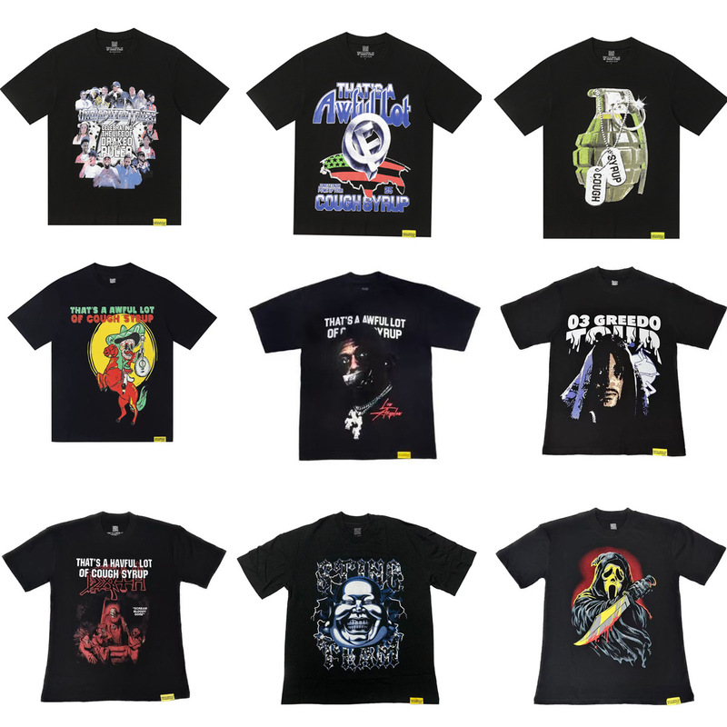 Cross-Border High-Quality That's a Awful Lot of Cough Syrup Round Neck Short-Sleeved Men's T-Shirt