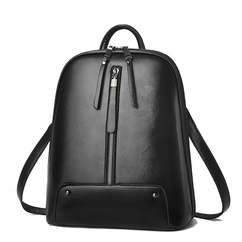Mochila para mujeres 2025 nueva moda retro mochila de cuero de aceite de gran capacidad, mochila de damas ligera, bolsa de viaje universal