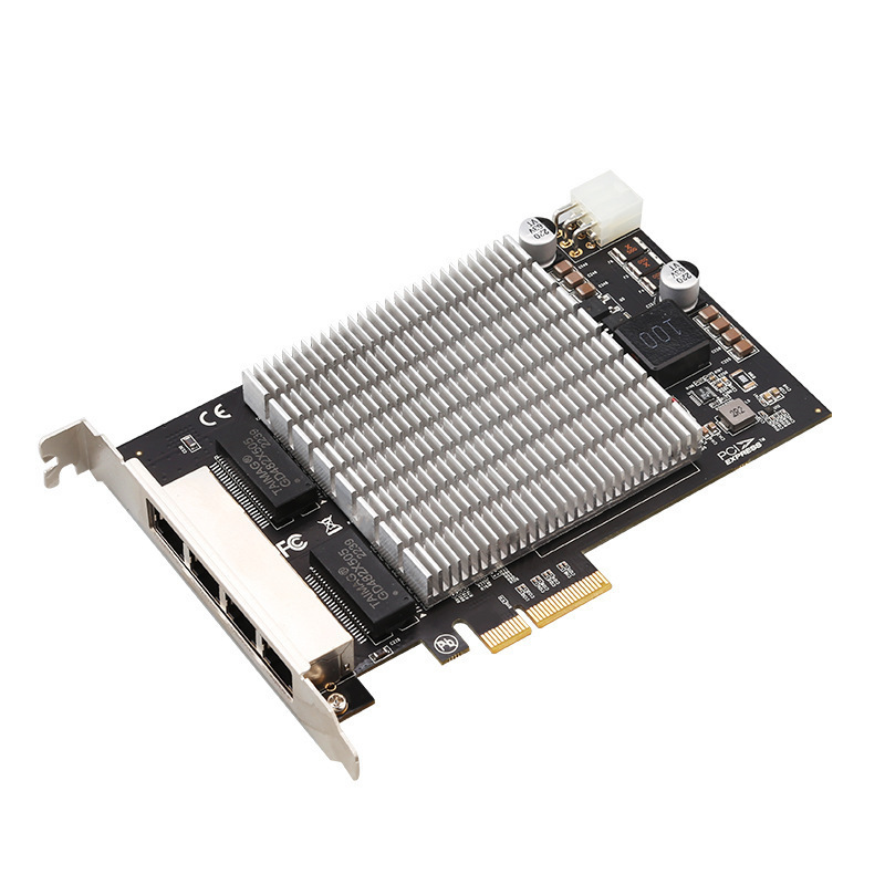 4-Port Pci Industrial Camera Image Acquisition External Power Supply I226 Chip 2.5g Gigabit Poe Network Card 4-Port Pci Industrial Camera Image Acquisition External Power Supply I226 Chip 2.5g Gigabit Poe Network Card