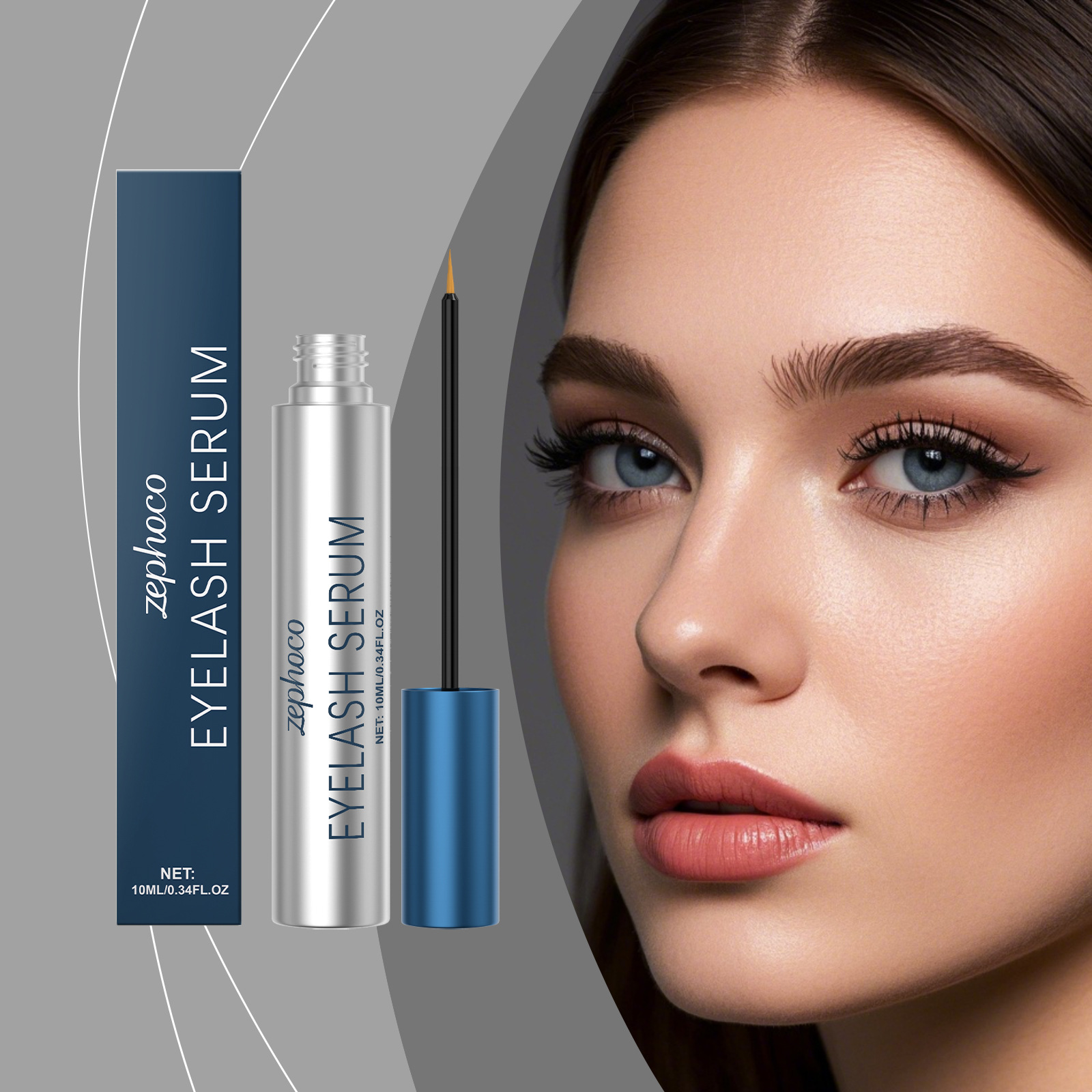 zephoco睫毛液 轻盈质地易吸收细腻刷头丰盈自然亮泽眼妆日常护理