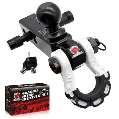 Other Car Modifications, New Off-Road Trailer Hook Extended - white-8t-black-aluminum-alloy-ball-head-arm-lock