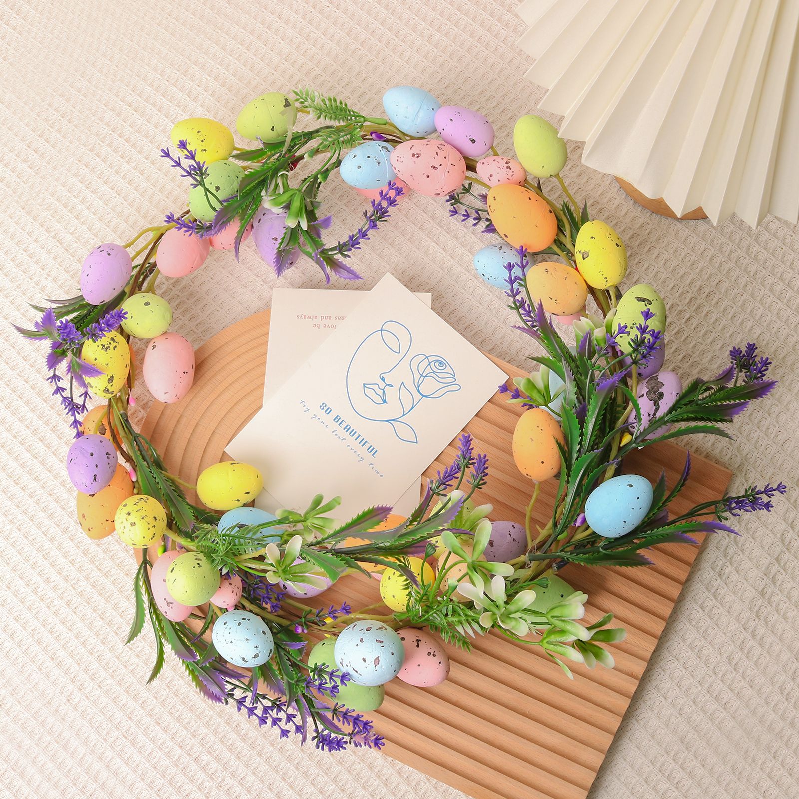 Easter new egg garland decoration Easter egg rattan home indoor…