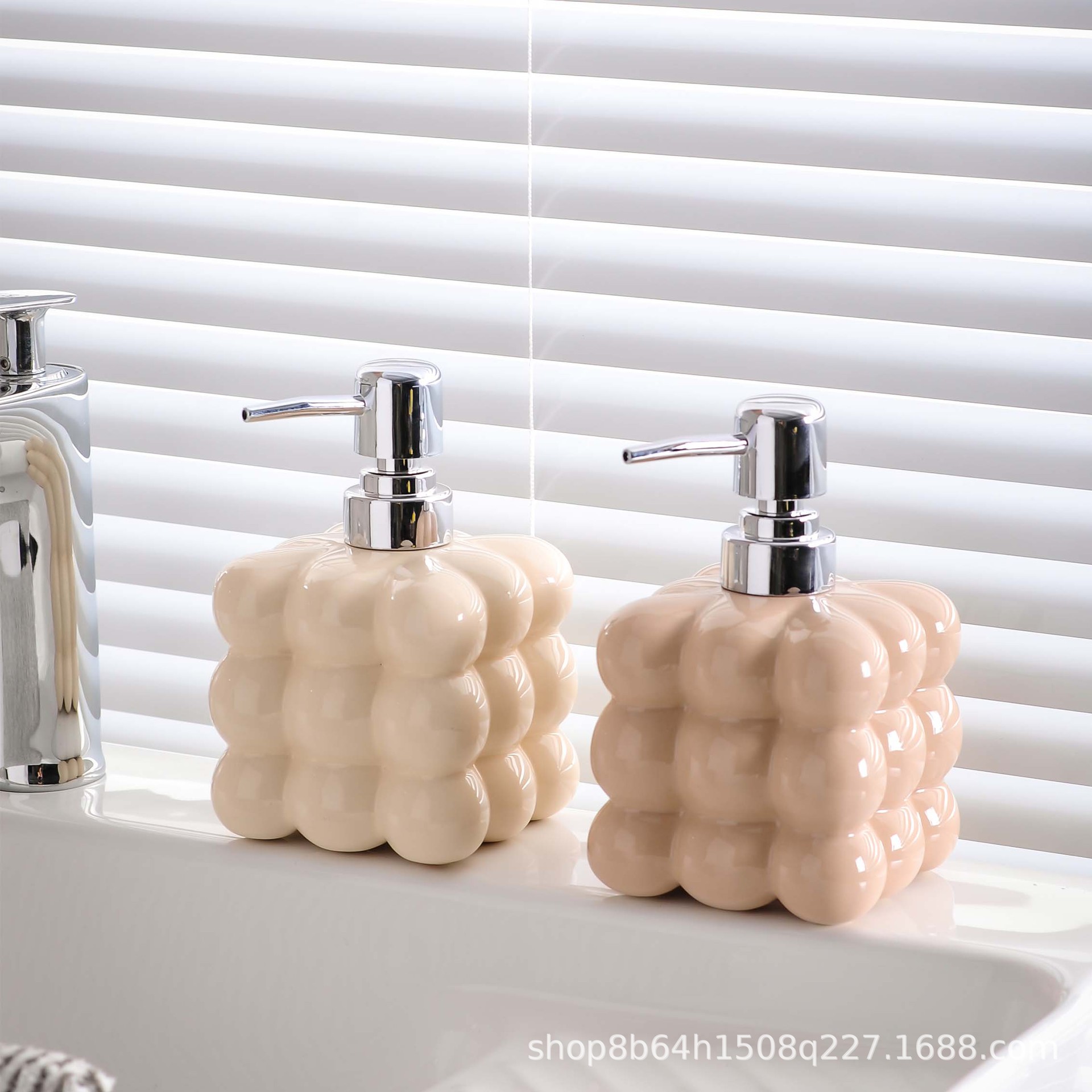Baño de lujo ligero loción de tocador sub-Botella Gel de ducha Champú desinfectante de manos botella de prensa hotel casa