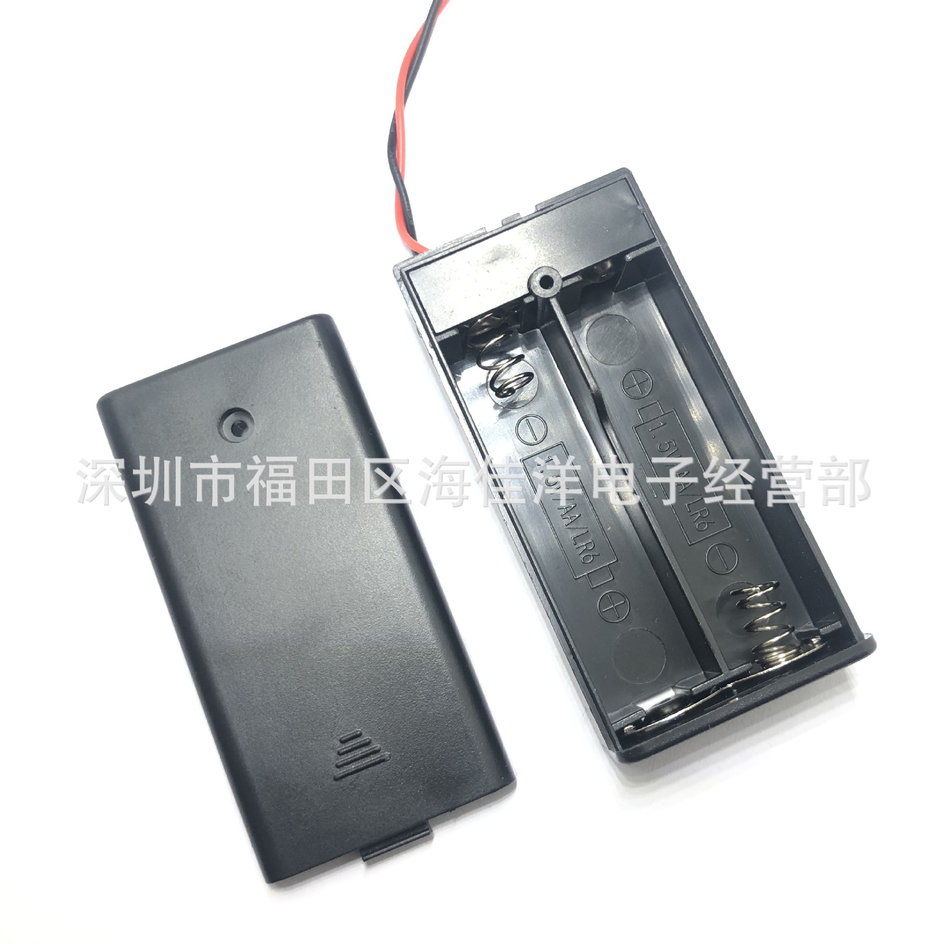 厂家直销 5号2节带盖带开关电池盒 3V 五号二节有盖电池座AA*2